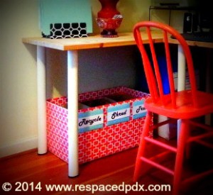 A recycle station in a home office by ReSPACEd Portland Professional Home & Business Organizer Services