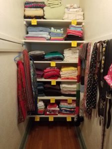 A professionally unpacked and organized closet by ReSPACEd Portland Professional Home & Business Organizer Services