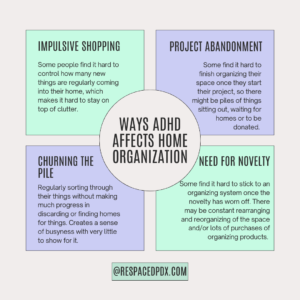 Ways ADHD Affects Home Organization by ReSPACEd in Portland